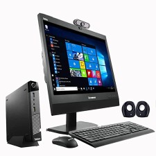 Lenovo ThinkCenter 19 Inch AIO Desktop Set(Intel i5 4thGen/ 8GB/256GB SSD/19 inchesHD Monitor+Keyboard+Mouse+Tiny CPU+FHD Webcam+Mic+Speakers+Wifi/Windows 10 Pro/MS Office/PAN India Warranty)