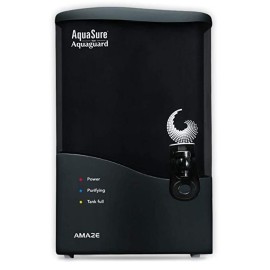 AquaSure From Aquaguard Amaze RO+UV+MTDS, 7L storage water purifier, Suitable for Borewell, Tanker, Municipal Water (Grey),by Eureka Forbes